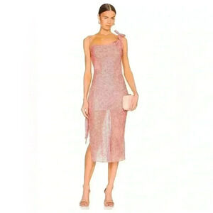 Lovers + Friends Sonora Midi Dress in Rosey Pink Size Small